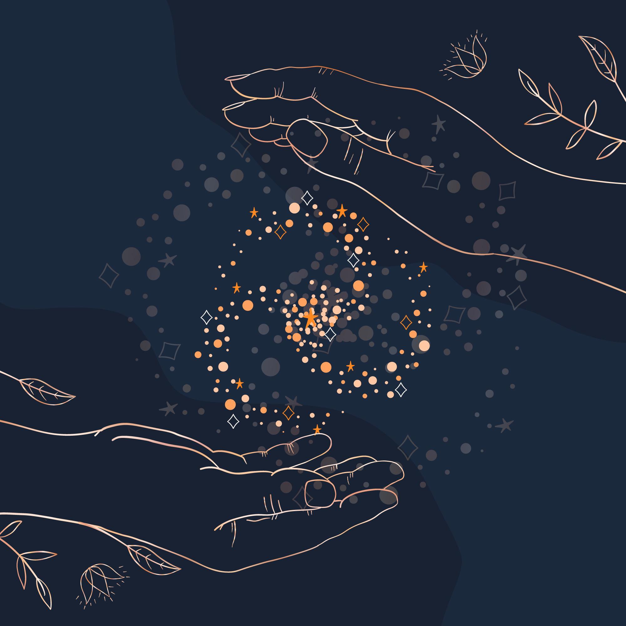 Mains qui canalise le soin énergétique Reiki à Toulouse